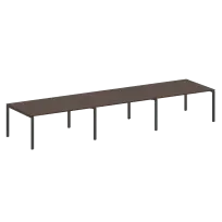 Metal System Перег. стол (3 столешницы) на П-оразном м/к БП.ПРГ-3.4 Акация/Антрацит металл 4800*1235*750