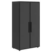 Шкаф для документов со стеклянными дверьми VMCS 80.2 Яшма черный 800×430×1517 VELION