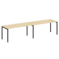 Metal System Quattro Р. ст. на 2 раб. места на П-образном м/к 40БП.СМ-2.4 Акация/Антрацит металл 3200*720*750