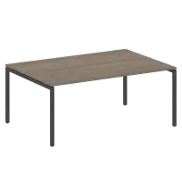 Metal System Quattro Перег. стол (1 столешница) на П-образном м/к 40БП.ПРГ-1.5 Акация/Антрацит металл 1800*1235*750