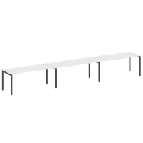 Metal System Quattro Р. ст. на 3 раб. места на П-образном м/к 40БП.СМ-3.5 Акация/Антрацит металл 5400*720*750