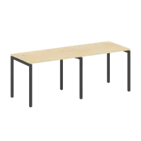 Metal System Quattro Р. ст. на 2 раб. места на П-образном м/к 40БП.СМ-2.1 Акация/Антрацит металл 2000*720*750