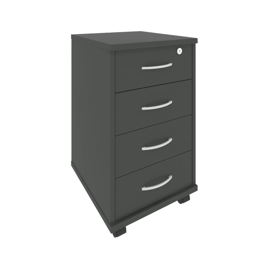 Riva Тумба подкатная с фолдингом А.ТМ-4F Антрацит 420x450x708