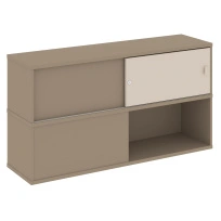 Estetica Надставка на две тумбы высокая ES.NV-6.1 Латте/Тиквуд тёмный 1500×410×795