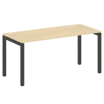 Metal System Quattro Стол офисный на П-образном м/к 50БП.СП-4 Вяз/Мокко металл 1600×720×750