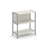 Односекционный стеллаж двухярусный Shelf System SN.STM-211 Тиквуд Светлый/Металл Серый 810×400×879