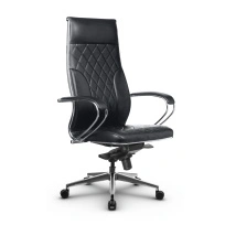 Кресло для руководителя Метта L 1c 44M/K_17839 Кожа перфорированная NewLeather – Черный