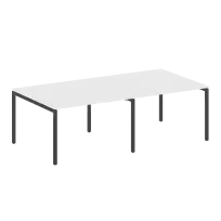 Metal System Quattro Перег. стол (2 столешницы) на П-образном м/к 40БП.ПРГ-2.2 Акация/Антрацит металл 2400*1235*750