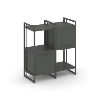 Шкаф для документов комбинированый Rift RF.NS-005 Дуб Табак/Металл Черный 820×396×924