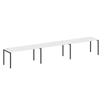 Metal System Quattro Р. ст. на 3 раб. места на П-образном м/к 40БП.СМ-3.4 Акация/Антрацит металл 4800*720*750