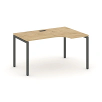 Стол офисный рабочий эргономичный правый Style Project SN-4P.SPA-011(R) Тиквуд Светлый / Металл Черный 1380×700 / 980×750