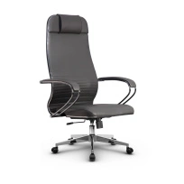 Кресло для руководителя Метта L 1m 38K2/K_17834_Кожа перфорированная NewLeather – Черный