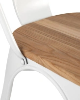 Стул TOLIX WOOD черный патина золото