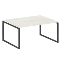 Metal System Quattro Перег. стол (1 столешница) на О-образном м/к 40БО.ПРГ-1.4 Акация/Антрацит металл 1600*1235*750
