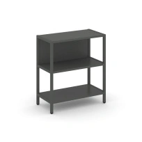 Односекционный стеллаж двухярусный Shelf System SN.STM-211 Тиквуд Светлый/Металл Антрацит 810×400×879