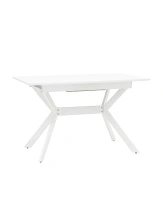 Стол обеденный Орландо раскладной 120-160×80 белый