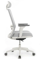 Кресло WORK W-218C white Светло-серый пластик/Светло-серая сетка 65-64-113-123