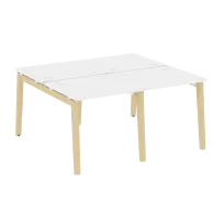 Onix Wood Рабочая станция OW.D.RS-4.0.7 Белый бриллиант/Дуб светлый/Белый металл 1560*1475*750