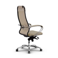 Кресло для руководителя Метта L 1m 38K2/K_17838_Кожа перфорированная NewLeather – Черный