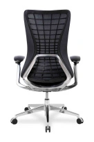 Кресло для руководителя College HLC-2588F/ORANGE Сетка оранжевый / Крестовина алюминий