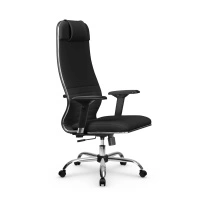 Кресло для руководителя Метта L 1m 38K2/4D_17833_Кожа перфорированная NewLeather – Темно-коричневый