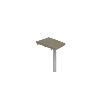 Приставка боковая малая левая Wing / WN.104.OL.L / 500×856×750 / Цвет: Дуб светлый / Опора: Серебрянный металлик