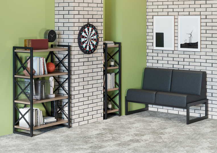 Мебель для персонала Loft цвет Чёрный Металл