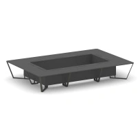 Стол для переговоров прямоугольный Steel Meet KD-PR.B.SP-20K / Тиквуд Светлый – Металл Антрацит / 4800×3200×750