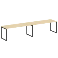Metal System Quattro Р. ст. на 2 раб. места на О-образном м/к 40БО.СМ-2.5 Акация/Антрацит металл 3600*720*750