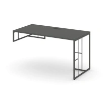 Стол офисный для опорной тумбы левый Rift RF.SPOT-013 (L) Дуб Табак/Металл Черный 1380×700×750