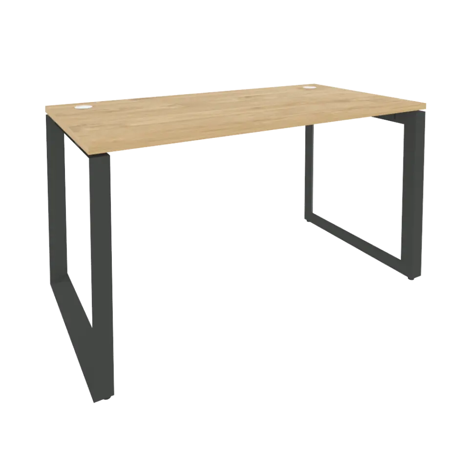 Onix Стол рабочий на О-образном м/к O.MO-SP-3.7 Тиквуд светлый/Антрацит металл 1380×720×750