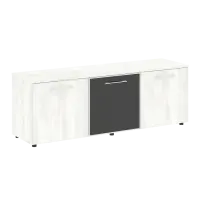 Тумба модульная LT.TS-3.4 black Yalta / Снежная патина – Стекло black 1642×450×580