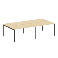 Metal System Quattro Р. ст. на 4 раб. места на П-образном м/к 40БП.СМ-4.3 Акация/Антрацит металл 2800*1475*750