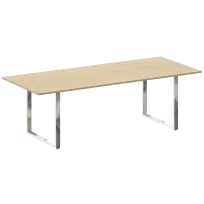 Metal System Direct Стол переговорный на О-обр. м/к БО.ПРГ-240 Акация/Нерж. сталь 2400*1000*750