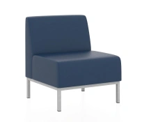 Мягкое кресло Компакт Euroforma / Искуственная шесть Kardif / Серый 10 / Черный / 600×620×770
