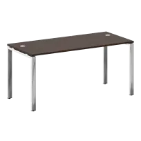Metal System Direct Стол рабочий руководителя на П-обр. м/к БП.СРР-4.7 Акация/Нерж. сталь 1600*720*750