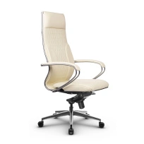 Кресло для руководителя Метта L 1c 44B/K_17839 Кожа перфорированная NewLeather – Черный