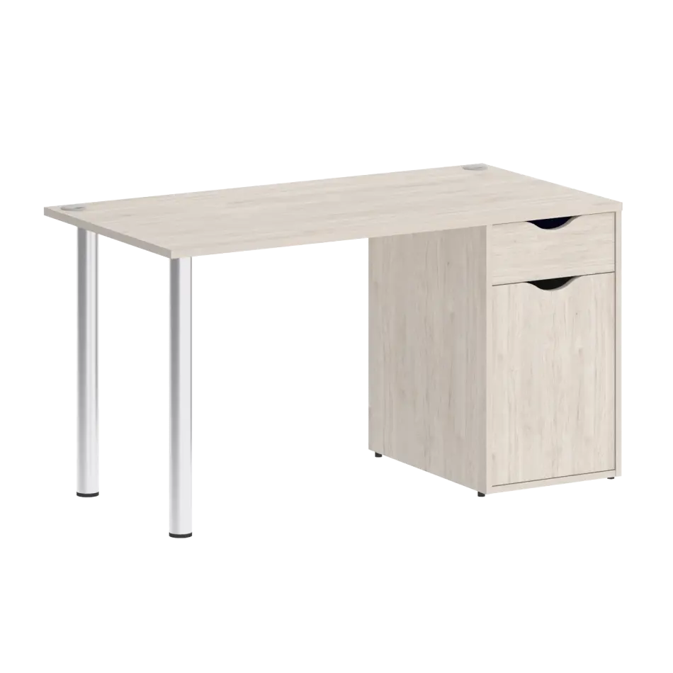 Home Office Стол офисный VR.SP-3-138.1 Денвер светлый/Хром опоры 1380×720×750
