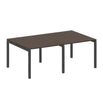 Metal System Quattro Перег. стол (2 столешницы) на П-образном м/к 50БП.ПРГ-2.1 Акация/Антрацит металл 2000*1235*750
