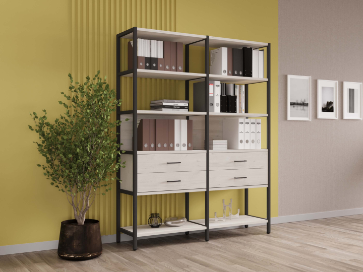 Мебель для персонала Shelf System цвет Дуб Наварра / Металл Антрацит