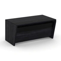 Стол руководителя прямой без тумбы Corner (Корнер) COR.SR-16 Каштан Тоскана/Черный 1600×900×750