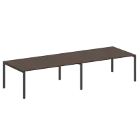 Metal System Перег. стол (2 столешницы) на П-образном м/к БП.ПРГ-2.5 Акация/Антрацит металл 3600*1235*750