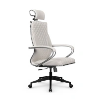 Кресло для руководителя Метта L 2c 44C/K_17832_Кожа перфорированная NewLeather - Черный_Кожа перфорированная NewLeather - Черный