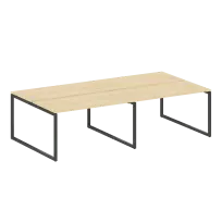 Metal System Quattro Р. ст. на 4 раб. места на О-образном м/к 40БО.СМ-4.3 Акация/Антрацит металл 2800*1475*750