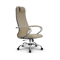 Кресло для руководителя Метта L 1m 38K2/K_17833_Кожа перфорированная NewLeather – Черный