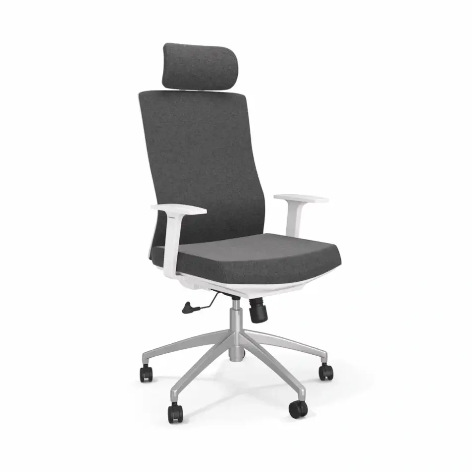 Кресло для руководителя ТЕСЛА / Тесла серый TESLA White Grey