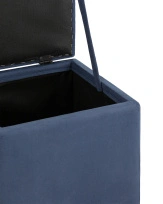 Пуф с крышкой Нильсон велюр тёмно-серый